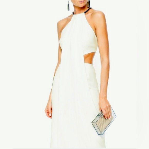 Halston Heritage | Crepe Cut Out Dress - Picture 1 of 4